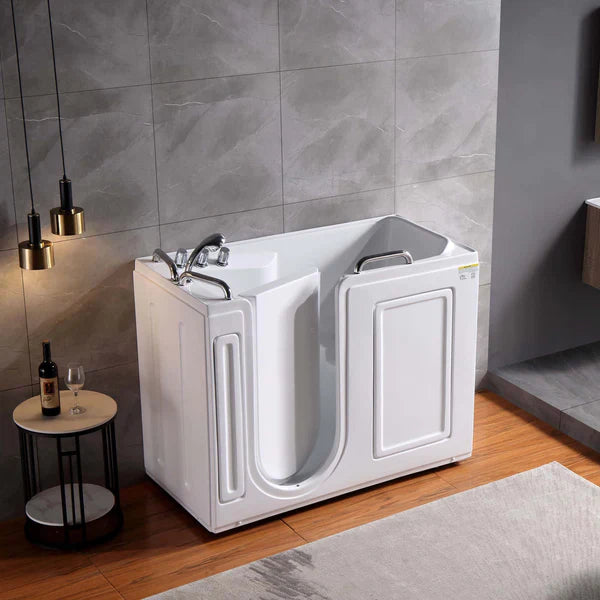 Empava 53" Walk-in Soaking Bathtub with Left Side Door, EMPV-53WIT373