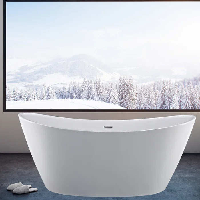 Empava 59" Freestanding Soaking Bathtub, EMPV-59FT1518