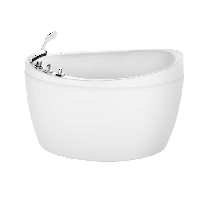 59" Freestanding Japanese-Style Soaking Tub with Reversible Drain - EMPV-59FT002