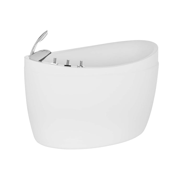 59" Freestanding Japanese-Style Soaking Tub with Reversible Drain - EMPV-59FT002