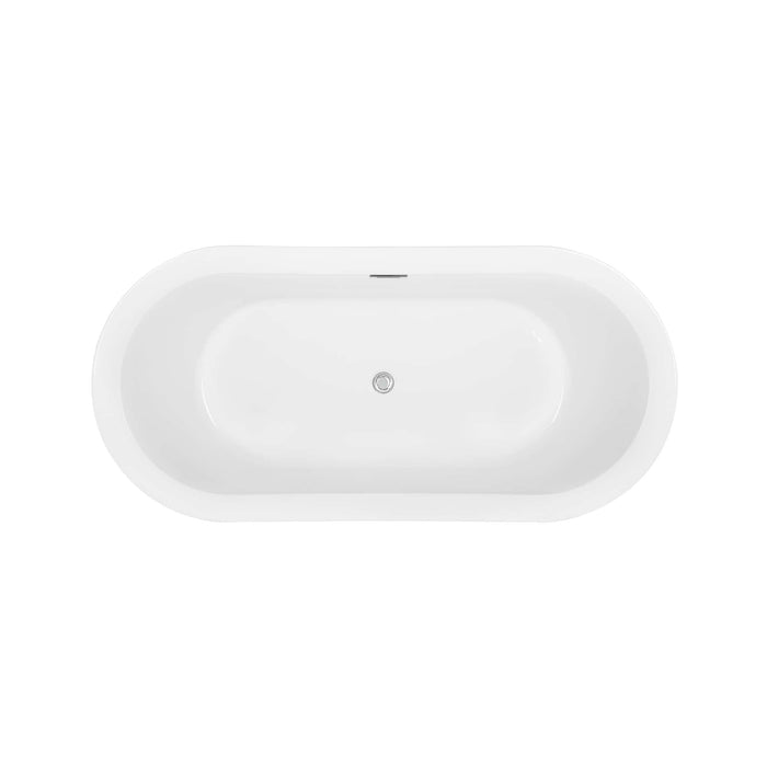 59" Freestanding Soaking Tub with Center Drain - EMPV-59FT1505