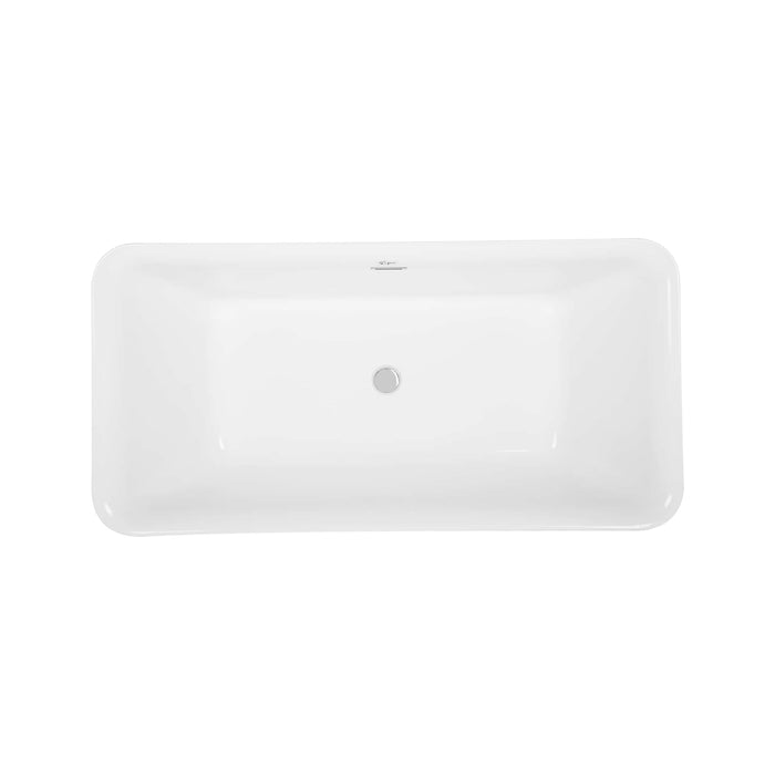 59" Freestanding Soaking Tub with Center Drain - EMPV-59FT1511