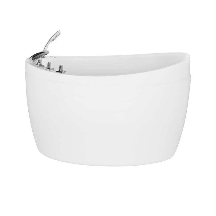 59" Freestanding Japanese-Style Air Massage Bathtub with Reversible Drain - EMPV-59JT011