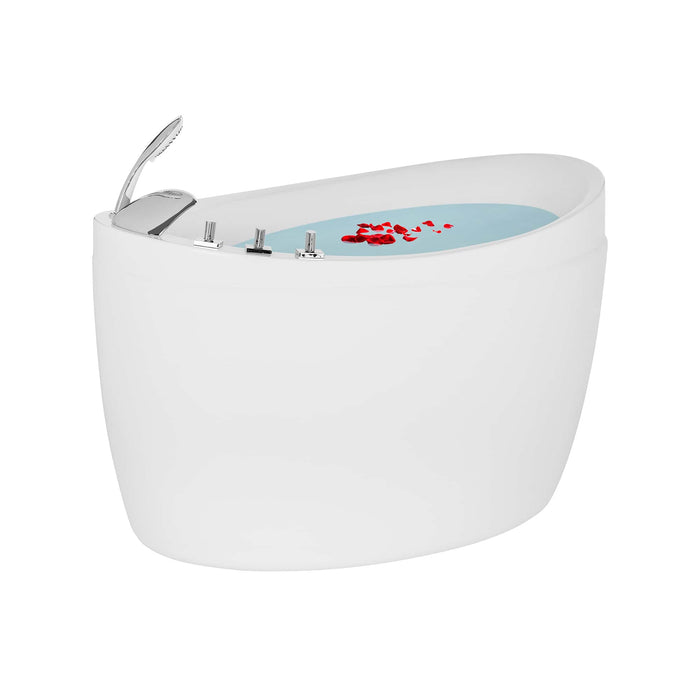 59" Freestanding Japanese-Style Air Massage Bathtub with Reversible Drain - EMPV-59JT011