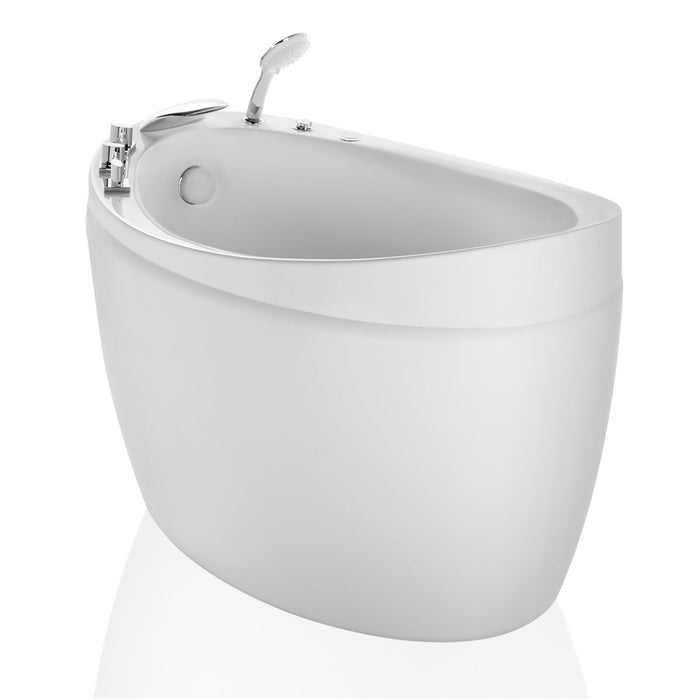 59" Freestanding Japanese-Style Air Massage Bathtub with Reversible Drain - EMPV-59JT011