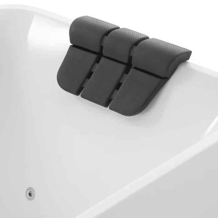 Empava 67" Freestanding Flat Bottom Whirlpool Bathtub with Faucet, EMPV-67AIS16