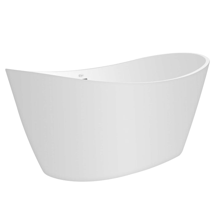 67" Freestanding Soaking LED Tub with Center Drain - EMPV-67FT1518LED