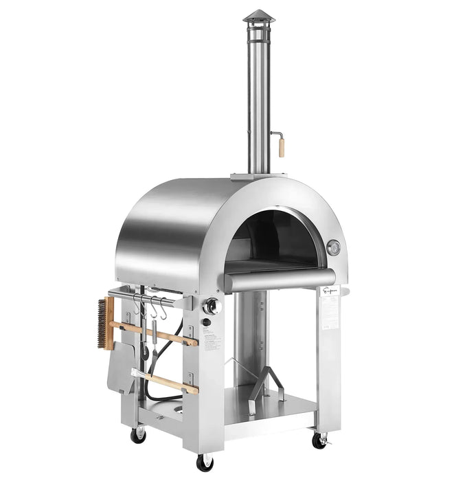 Empava Outdoor Wood Fired Pizza Oven in Stainless Steel, EMPV-PG01