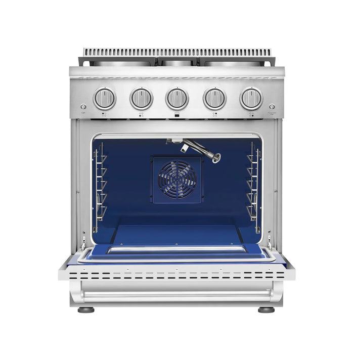 Empava 30" Slide-In Single Oven Natural Gas Range with 4 Burners - 4.2 cu. ft., EMPV-30GR03