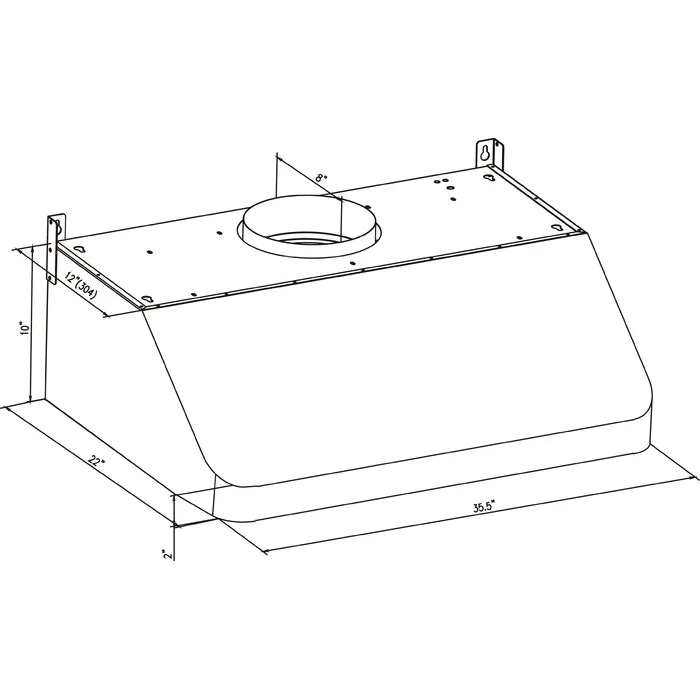 Empava 36" 500 CFM Ducted Under Cabinet Range Hood in Stainless Steel, EMPV-36RH02