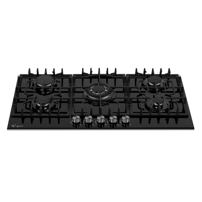 Empava 36" Built-In Cooktop with 5 Gas Burners in Black, EMPV-36GC27