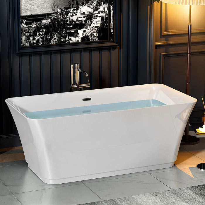 59" Freestanding Soaking Tub with Center Drain - EMPV-59FT1511