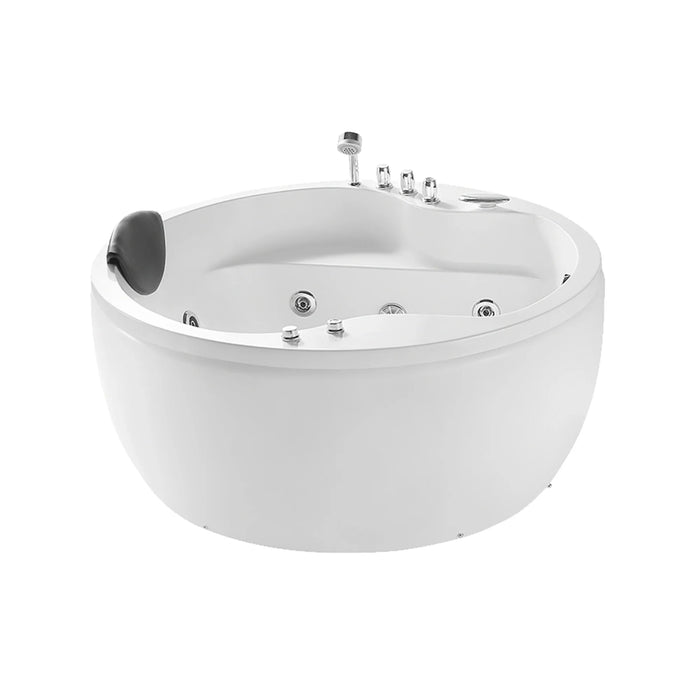 59" Freestanding Round Whirlpool Bathtub with Right Drain - EMPV-59JT005