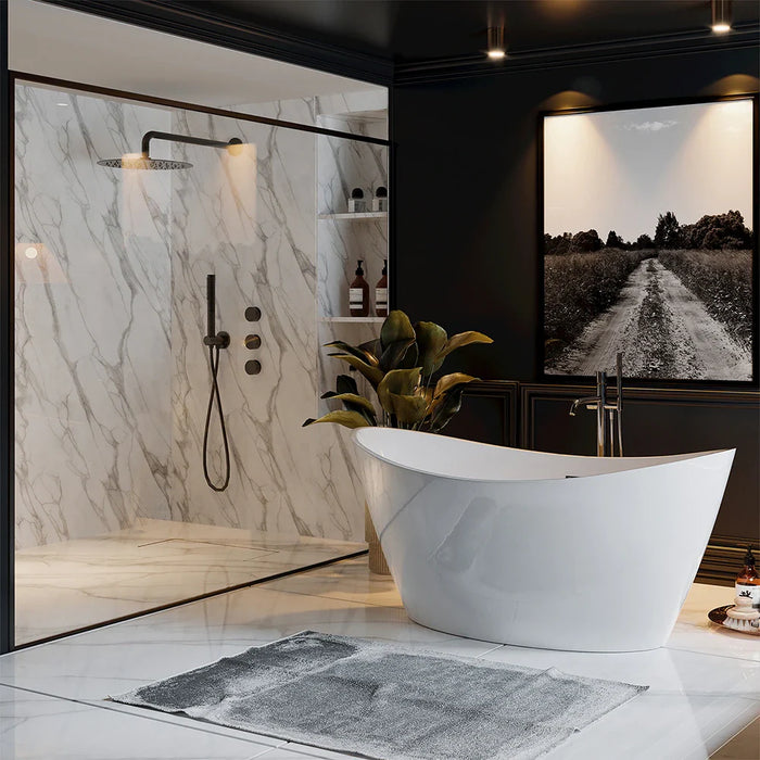 67" Freestanding Soaking Tub with Center Drain - EMPV-67FT1518