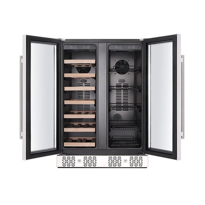 Empava 24" Dual Zone Wine and Beer Fridge Beverage Cooler - EMPV-BR03D