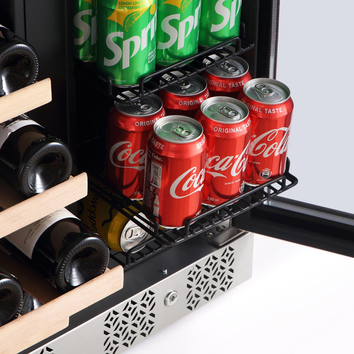Empava 24" Dual Zone Wine and Beer Fridge Beverage Cooler - EMPV-BR03D