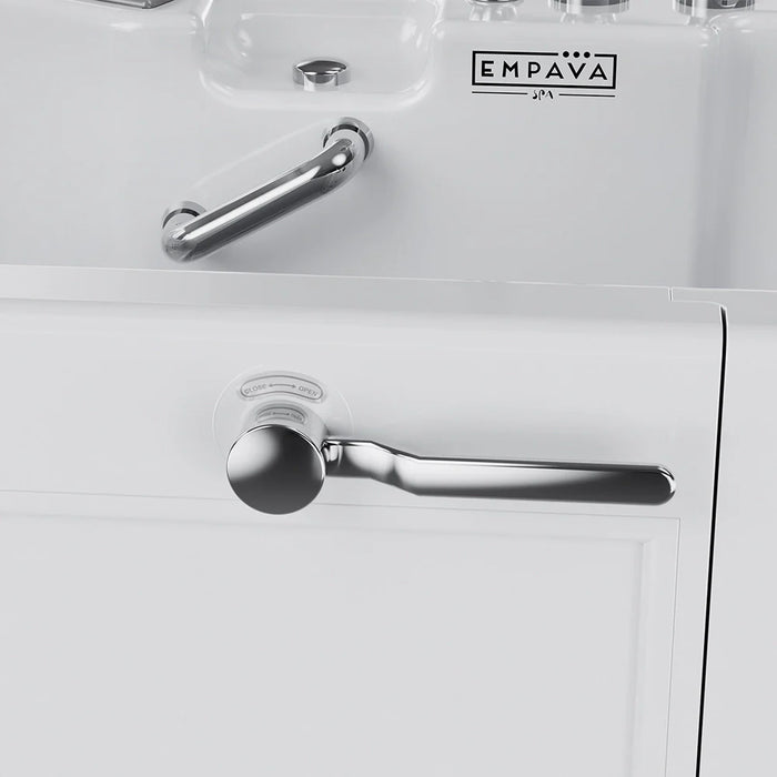Empava 54inch Alcove Inline Heater Whirlpool Walk-in Tub