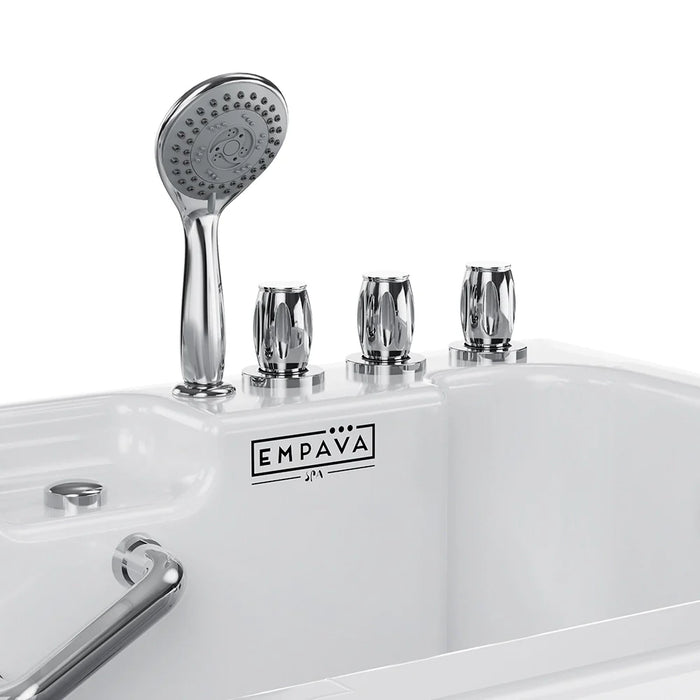 Empava 54inch Alcove Inline Heater Whirlpool Walk-in Tub