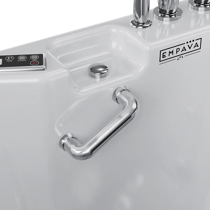 Empava 54inch Alcove Inline Heater Whirlpool Walk-in Tub