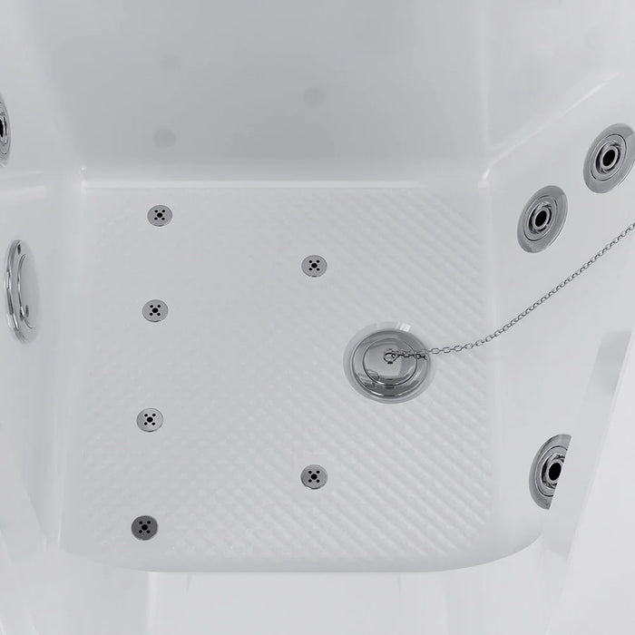 Empava 54inch Alcove Inline Heater Whirlpool Walk-in Tub
