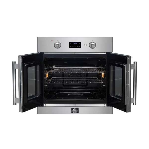 Forno 30" 3.58 Cu. Ft. French Door Electric Wall Oven with Air Fry, Self-Clean and Sous Vide, FBOEL1333-30