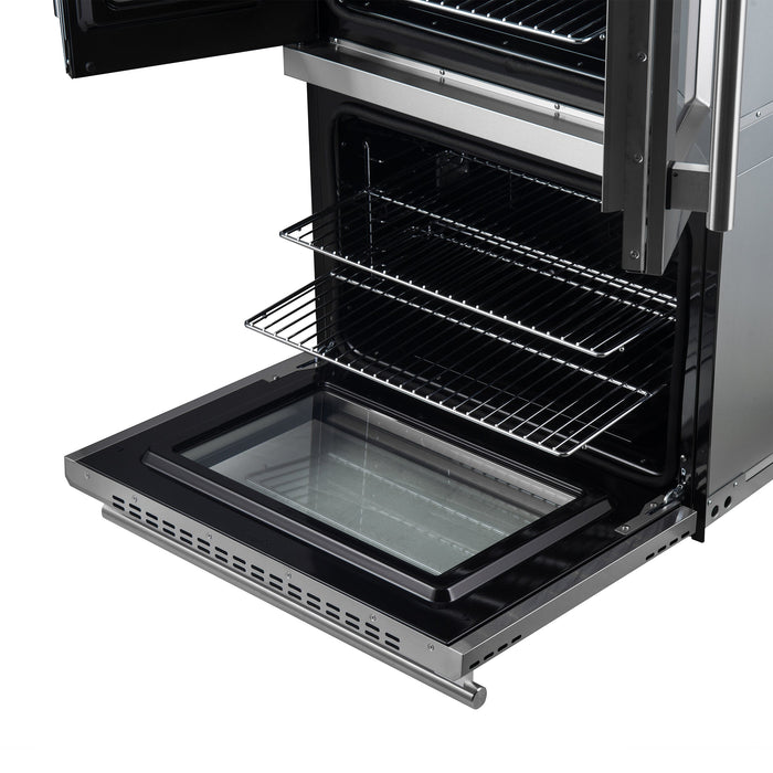 Forno 30" 7.36 Cu. Ft. French Door Double Electric Wall Oven with Air Fry, Self-Clean and Sous Vide, FBOEL1340-30