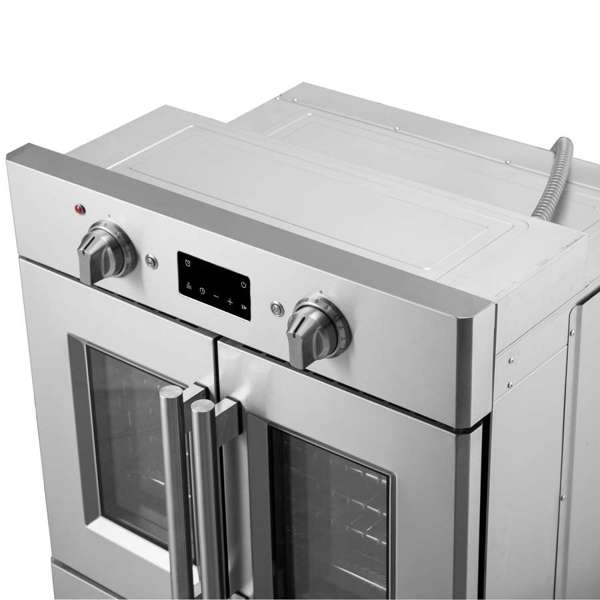 Forno 30" 3.58 Cu. Ft. French Door Electric Wall Oven with Telescopic Racks, Air Fry, Self-Clean and Sous Vide, FBOEL1371-30