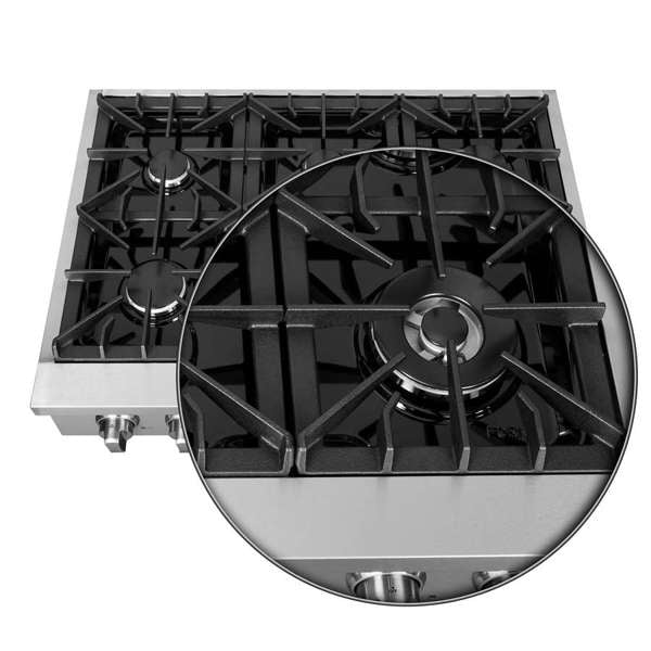 Forno 36" Gas Rangetop With 6 Sealed Burners in Stainless Steel, FCTGS5737-36