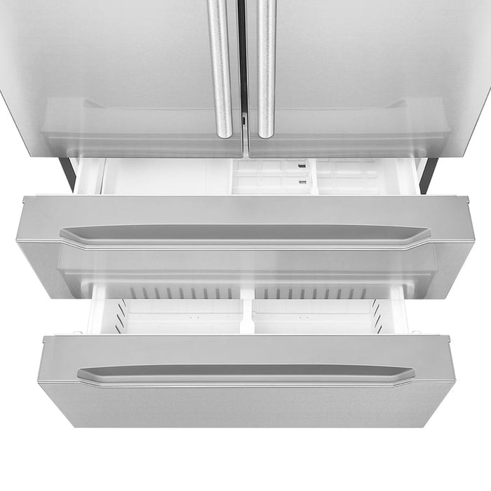 Cosmo Package - 36" Gas Range, Wall Mount Range Hood, Refrigerator with Ice Maker and Dishwasher, COS-4PKG-245