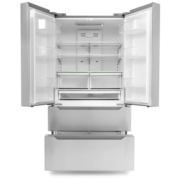 Cosmo Package - 36" Dual Fuel Range, Dishwasher and Refrigerator with Ice Maker, COS-3PKG-008