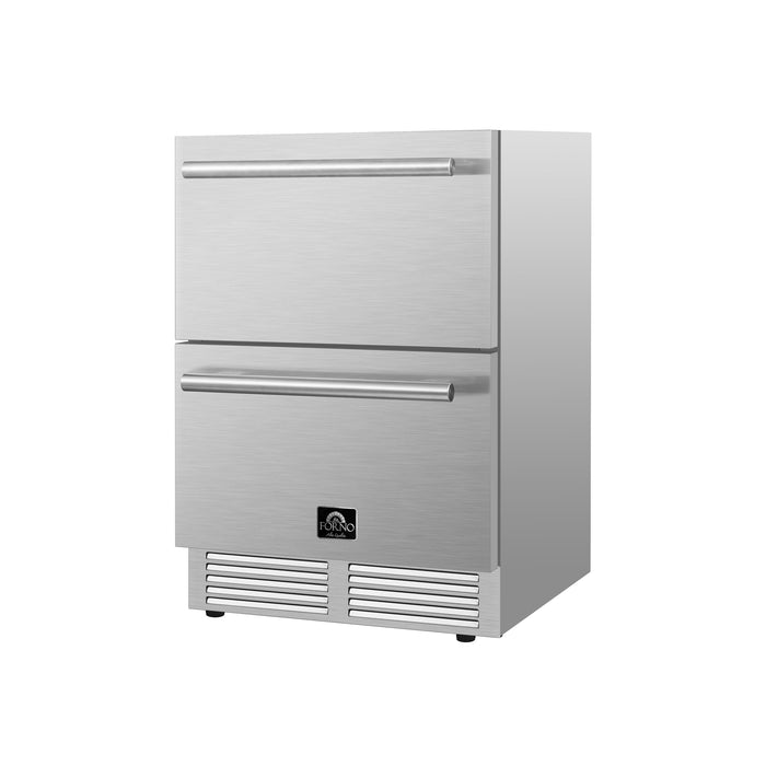 Forno 24" 4.87 cu. ft. Outdoor/Indoor Drawer Refrigerator in Stainless Steel, FDROD1611-24S