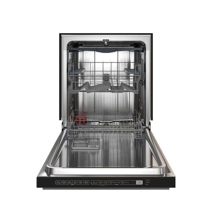 Forno Espresso 24" Built-In Dishwasher in Black with Silver Handles, FDWBI8067-24BLK