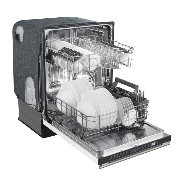 Forno Espresso 24" Built-In Dishwasher in White with Silver Handles, FDWBI8067-24WHT