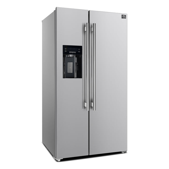 Forno 36 in. 20.0 cu. ft. Side by Side Refrigerator with Ice Maker, FFRBI1844-36SB