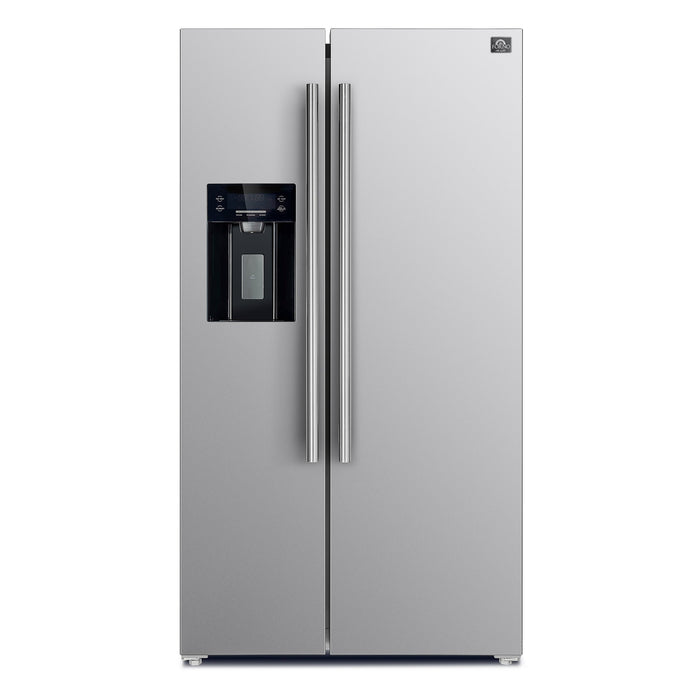 Forno 36 in. 20.0 cu. ft. Side by Side Refrigerator with Ice Maker, FFRBI1844-36SB