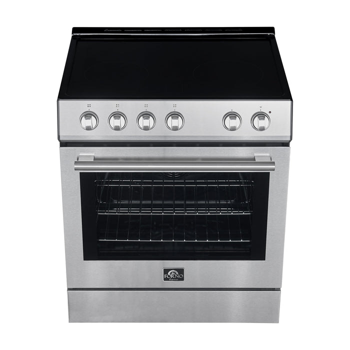 Forno Espresso 30" Electric Range in Stainless Steel with Silver Handles, FFSEL6012-30