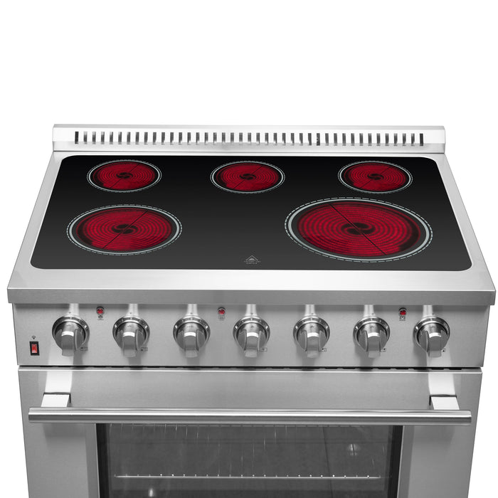 Forno 36" Freestanding Electric Range in Stainless Steel, FFSEL6083-36