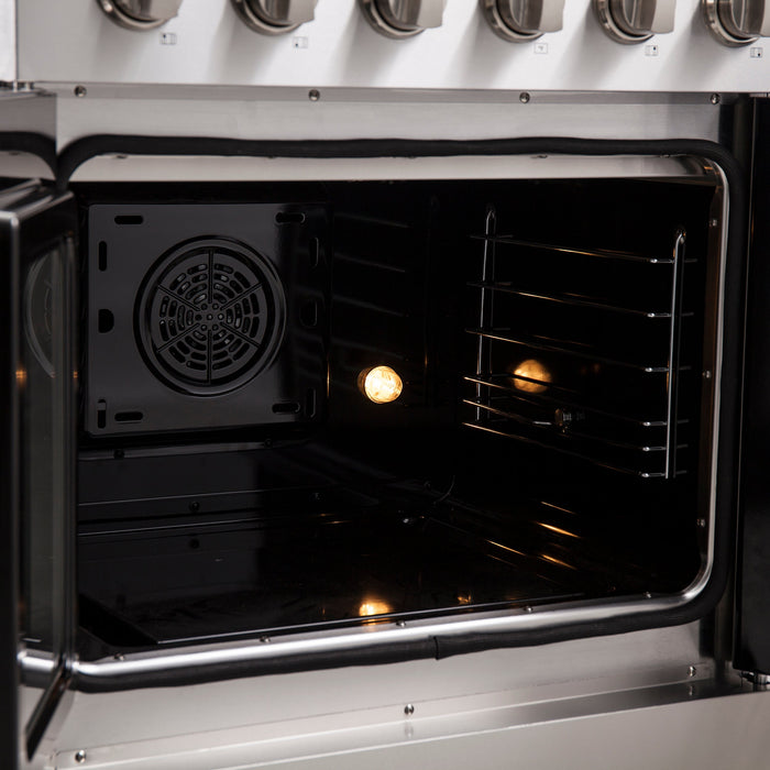 Forno 30" Freestanding Electric Range With French Door in Stainless Steel, FFSEL6917-30