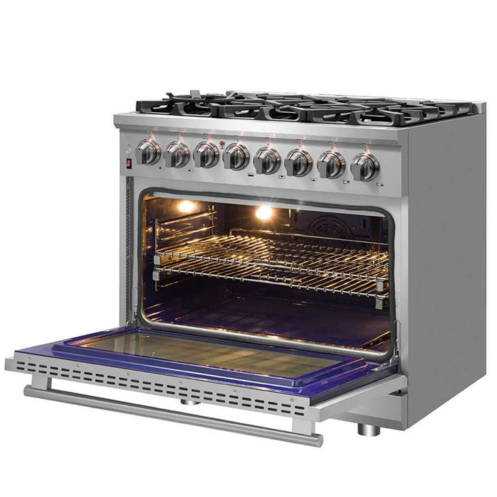 Forno 36″ Freestanding Dual Fuel Range with 6 Burners, FFSGS6125-36