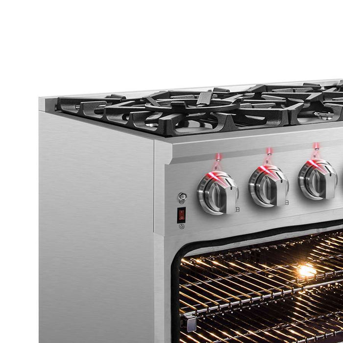 Forno 36″ Freestanding Dual Fuel Range with 6 Burners, FFSGS6125-36