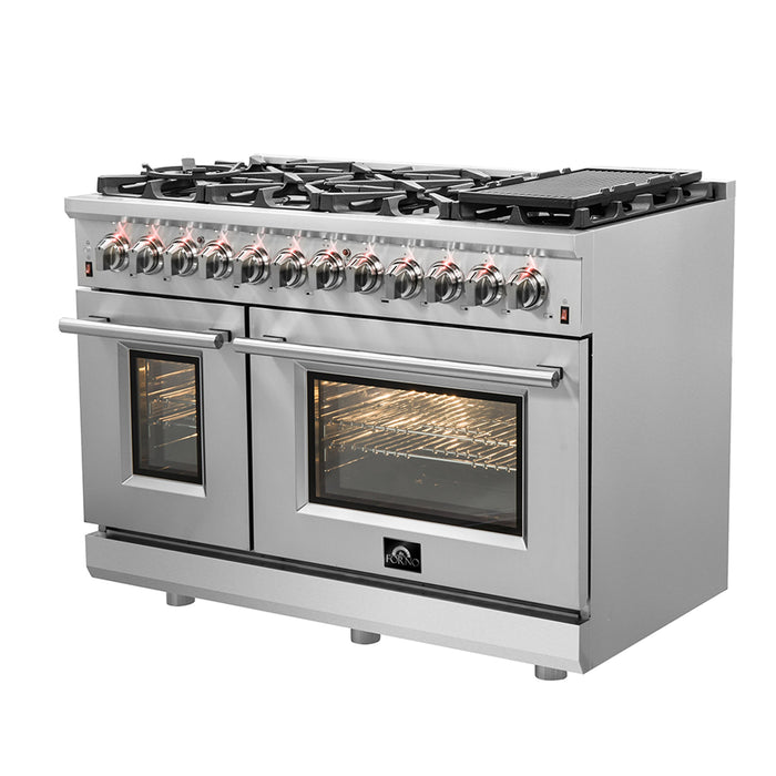 Forno 48″ Freestanding Dual Fuel Range with 8 Burners, FFSGS6125-48