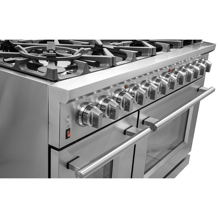 Forno 48″ Freestanding Dual Fuel Range with 8 Burners, FFSGS6125-48