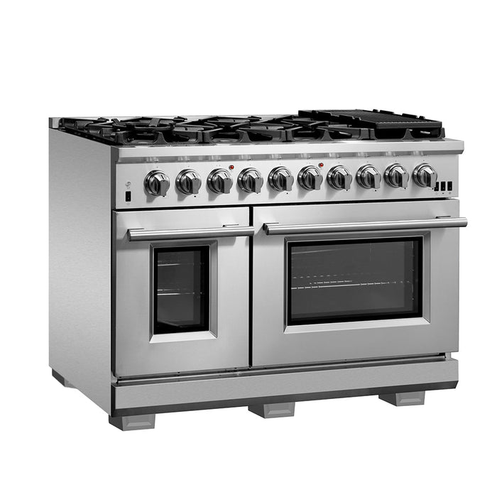 Forno 48″ Pro Series Capriasca Gas Burner / Gas Oven in Stainless Steel 8 Italian Burners, FFSGS6260-48