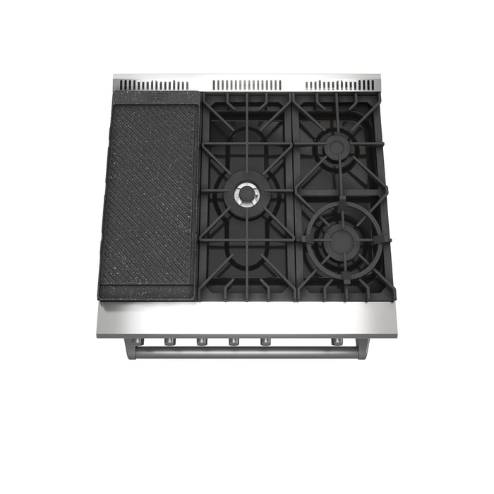 Forno 30" Gas Range with 5 Sealed Burners, Air Fryer and Griddle, FFSGS6276-30