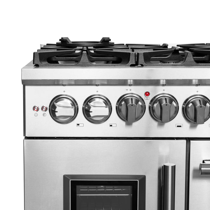 Forno 48″ Freestanding French Door Dual Fuel Range with 8 Burners, FFSGS6325-48