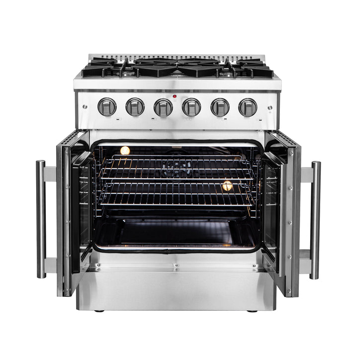 Forno 30 Inch Vittorio French Door Gas Range, FFSGS6444-30