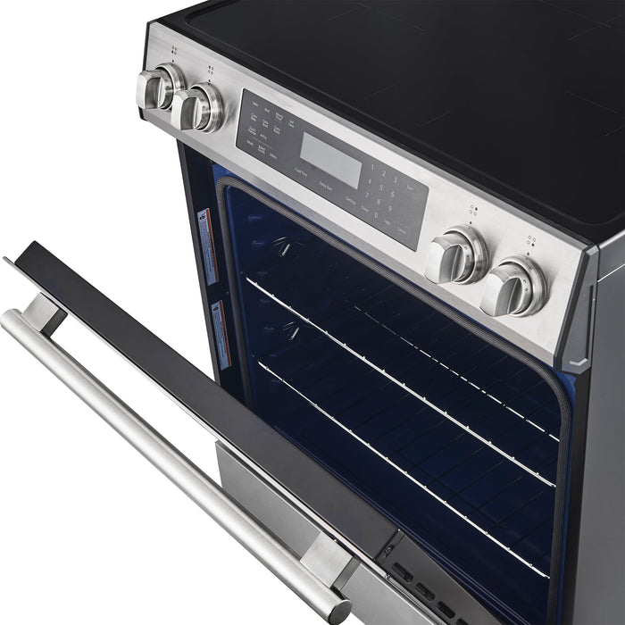 Forno Espresso 30" Induction Range with Air Fry and Self-Clean in Stainless Steel and Silver Handles, FFSIN0905-30