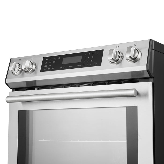 Forno Espresso 30" Induction Range with Air Fry and Self-Clean in Stainless Steel and Silver Handles, FFSIN0905-30