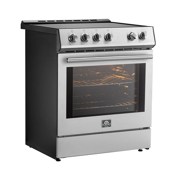 Forno 30” Induction Range with Knob Control in Stainless Steel and Silver Accents, FFSIN0982-30