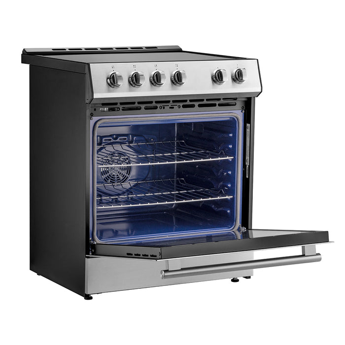 Forno 30” Induction Range with Knob Control in Stainless Steel and Silver Accents, FFSIN0982-30